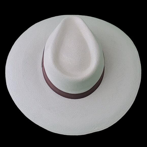 M.A.M.A. - Yacht Women\'s White Straw Hat, Brown Ribbon main image 5